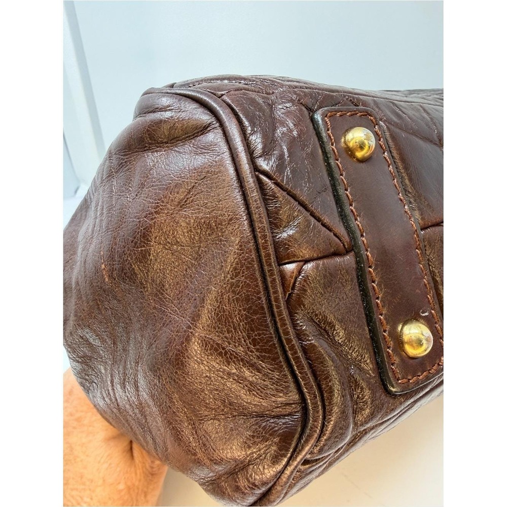 Marc Jacobs Espresso Chocolate Brown Patchwork Quilted Leather Vintage Stam Bag - Picture 11 of 17